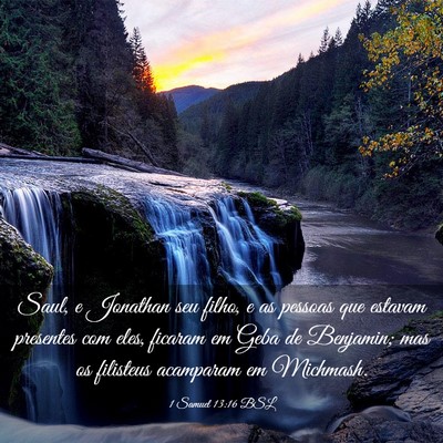 Picture 03 - 1 Samuel 13:16 BSL - Saul, e Jonathan seu filho, e as pessoas que - Bible Verse Picture