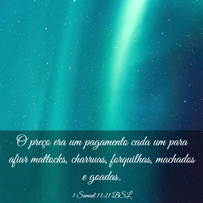 Picture 03 - 1 Samuel 13:21 BSL - O preço era um pagamento cada um para afiar - Bible Verse Picture