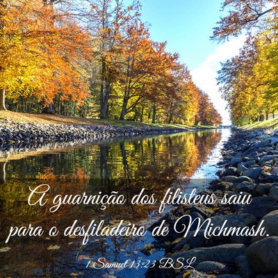 Picture 03 - 1 Samuel 13:23 BSL - A guarnição dos filisteus saiu para o - Bible Verse Picture