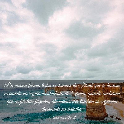 Picture 03 - 1 Samuel 14:22 BSL - Da mesma forma, todos os homens de Israel que se - Bible Verse Picture