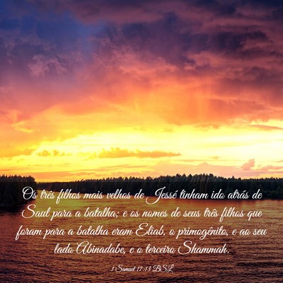 Picture 03 - 1 Samuel 17:13 BSL - Os três filhos mais velhos de Jessé tinham ido - Bible Verse Picture