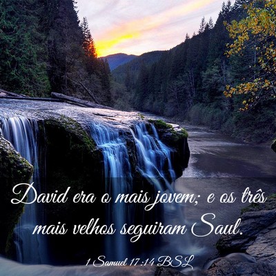 Picture 03 - 1 Samuel 17:14 BSL - David era o mais jovem; e os três mais velhos - Bible Verse Picture