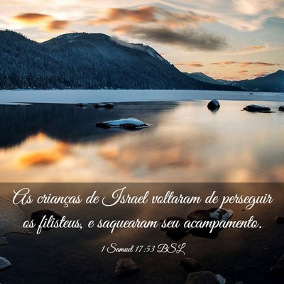Picture 03 - 1 Samuel 17:53 BSL - As crianças de Israel voltaram de perseguir os - Bible Verse Picture