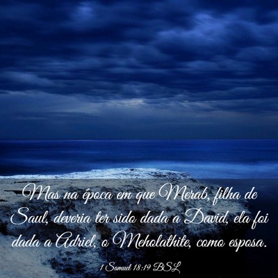Picture 03 - 1 Samuel 18:19 BSL - Mas na época em que Merab, filha de Saul, - Bible Verse Picture