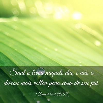 Picture 03 - 1 Samuel 18:2 BSL - Saul o levou naquele dia, e não o deixou mais - Bible Verse Picture