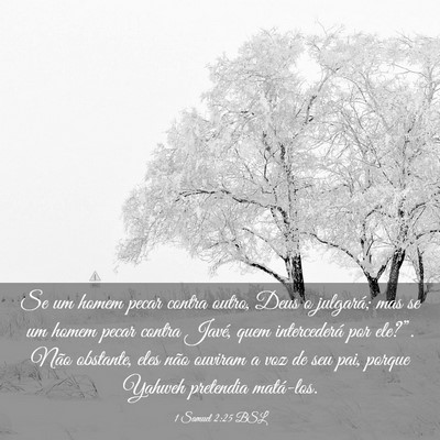 Picture 03 - 1 Samuel 2:25 BSL - Se um homem pecar contra outro, Deus o julgará; - Bible Verse Picture