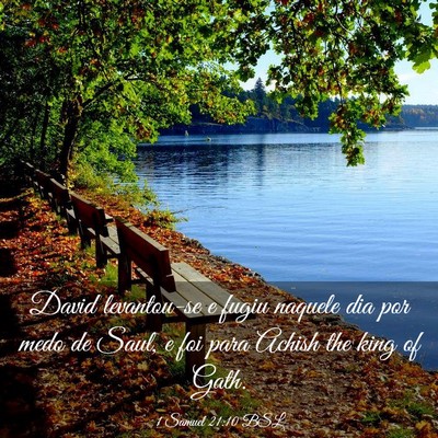 Picture 03 - 1 Samuel 21:10 BSL - David levantou-se e fugiu naquele dia por medo de - Bible Verse Picture