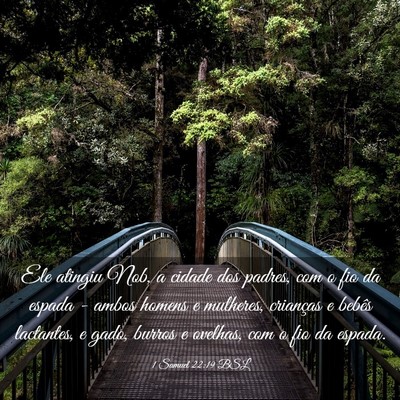 Picture 03 - 1 Samuel 22:19 BSL - Ele atingiu Nob, a cidade dos padres, com o fio - Bible Verse Picture