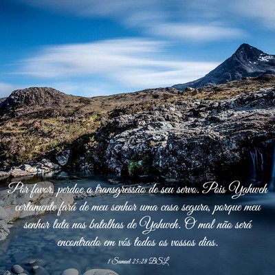 Picture 03 - 1 Samuel 25:28 BSL - Por favor, perdoe a transgressão de seu servo. - Bible Verse Picture