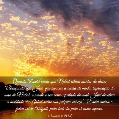 Picture 03 - 1 Samuel 25:39 BSL - Quando David ouviu que Nabal estava morto, ele - Bible Verse Picture