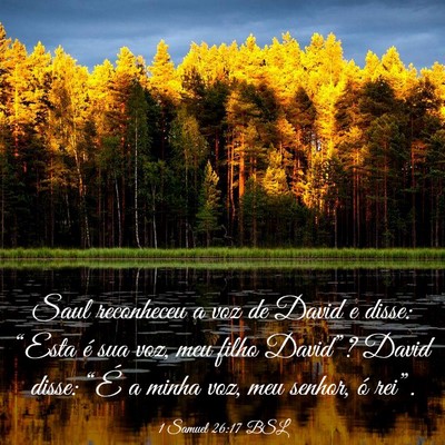 Picture 03 - 1 Samuel 26:17 BSL - Saul reconheceu a voz de David e disse: “Esta - Bible Verse Picture