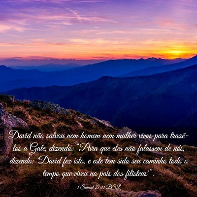 Picture 03 - 1 Samuel 27:11 BSL - David não salvou nem homem nem mulher vivos para - Bible Verse Picture