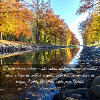 Picture 03 - 1 Samuel 27:9 BSL - David atacou a terra, e não salvou nenhum homem - Bible Verse Picture