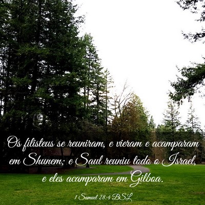 Picture 03 - 1 Samuel 28:4 BSL - Os filisteus se reuniram, e vieram e acamparam em - Bible Verse Picture