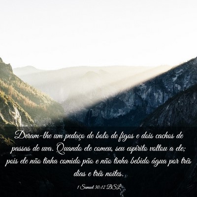 Picture 03 - 1 Samuel 30:12 BSL - Deram-lhe um pedaço de bolo de figos e dois - Bible Verse Picture