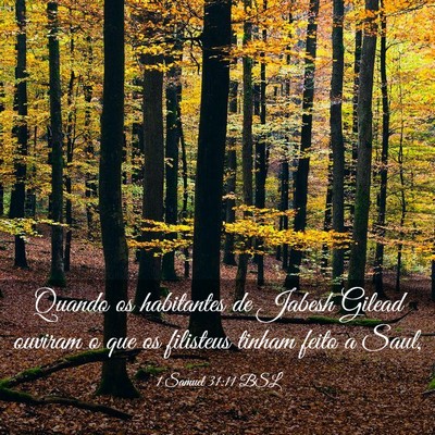 Picture 03 - 1 Samuel 31:11 BSL - Quando os habitantes de Jabesh Gilead ouviram o - Bible Verse Picture