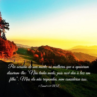 Picture 03 - 1 Samuel 4:20 BSL - Por ocasião de sua morte, as mulheres que a - Bible Verse Picture