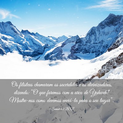 Picture 03 - 1 Samuel 6:2 BSL - Os filisteus chamaram os sacerdotes e os - Bible Verse Picture