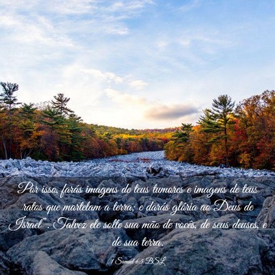 Picture 03 - 1 Samuel 6:5 BSL - Por isso, farás imagens de teus tumores e - Bible Verse Picture