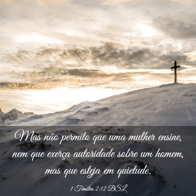 Picture 03 - 1 Timóteo 2:12 BSL - Mas não permito que uma mulher ensine, nem que - Bible Verse Picture