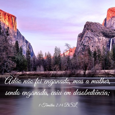 Picture 03 - 1 Timóteo 2:14 BSL - Adão não foi enganado, mas a mulher, sendo - Bible Verse Picture