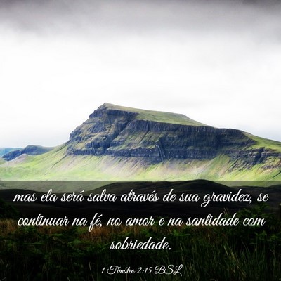 Picture 03 - 1 Timóteo 2:15 BSL - mas ela será salva através de sua gravidez, se - Bible Verse Picture