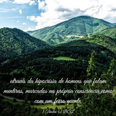 Picture 03 - 1 Timóteo 4:2 BSL - através da hipocrisia de homens que falam - Bible Verse Picture