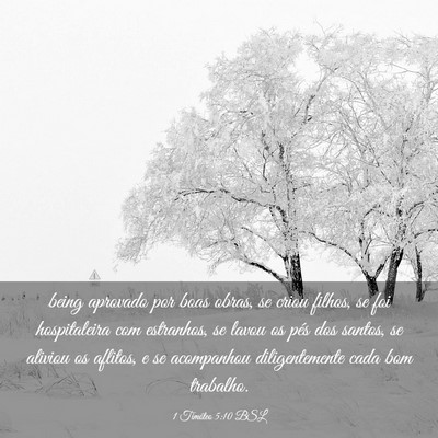 Picture 03 - 1 Timóteo 5:10 BSL - being aprovado por boas obras, se criou filhos, - Bible Verse Picture