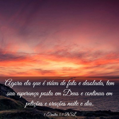 Picture 03 - 1 Timóteo 5:5 BSL - Agora ela que é viúva de fato e desolada, tem - Bible Verse Picture