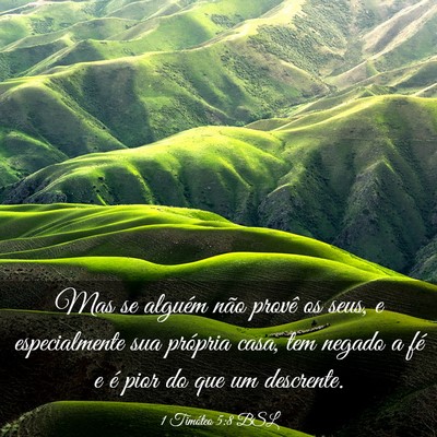 Picture 03 - 1 Timóteo 5:8 BSL - Mas se alguém não provê os seus, e - Bible Verse Picture
