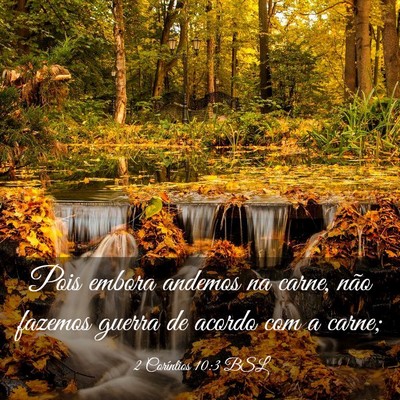 Picture 03 - 2 Coríntios 10:3 BSL - Pois embora andemos na carne, não fazemos guerra - Bible Verse Picture
