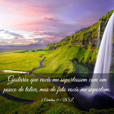 Picture 03 - 2 Coríntios 11:1 BSL - Gostaria que vocês me suportassem com um pouco - Bible Verse Picture