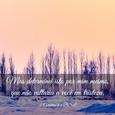 Picture 03 - 2 Coríntios 2:1 BSL - Mas determinei isto por mim mesmo, que não - Bible Verse Picture