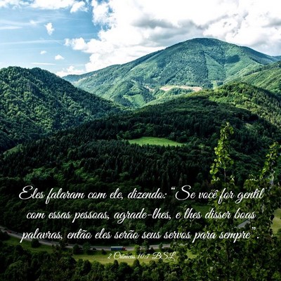 Picture 03 - 2 Crônicas 10:7 BSL - Eles falaram com ele, dizendo: “Se você for - Bible Verse Picture
