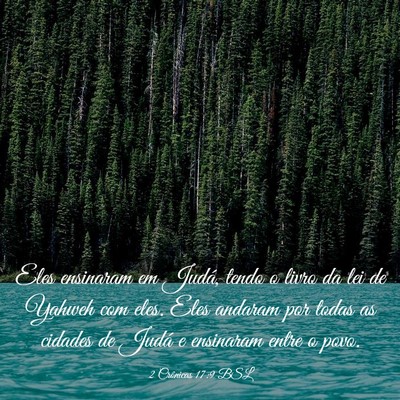 Picture 03 - 2 Crônicas 17:9 BSL - Eles ensinaram em Judá, tendo o livro da lei de - Bible Verse Picture