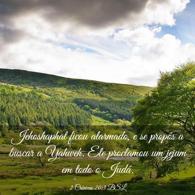 Picture 03 - 2 Crônicas 20:3 BSL - Jehoshaphat ficou alarmado, e se propôs a buscar - Bible Verse Picture