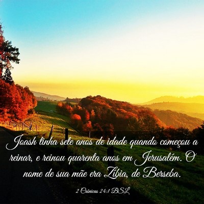 Picture 03 - 2 Crônicas 24:1 BSL - Joash tinha sete anos de idade quando começou a - Bible Verse Picture