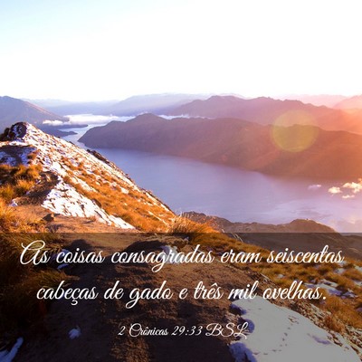 Picture 03 - 2 Crônicas 29:33 BSL - As coisas consagradas eram seiscentas cabeças de - Bible Verse Picture