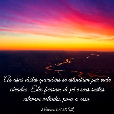Picture 03 - 2 Crônicas 3:13 BSL - As asas destes querubins se estendiam por vinte - Bible Verse Picture