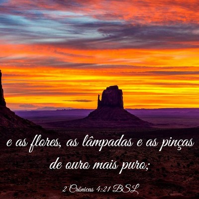 Picture 03 - 2 Crônicas 4:21 BSL - e as flores, as lâmpadas e as pinças de ouro - Bible Verse Picture