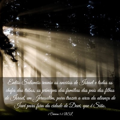 Picture 03 - 2 Crônicas 5:2 BSL - Então Salomão reuniu os anciãos de Israel e - Bible Verse Picture