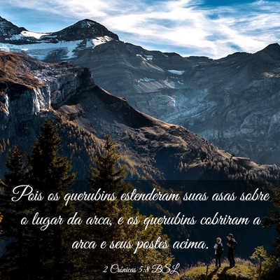 Picture 03 - 2 Crônicas 5:8 BSL - Pois os querubins estenderam suas asas sobre o - Bible Verse Picture