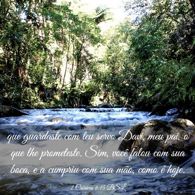 Picture 03 - 2 Crônicas 6:15 BSL - que guardaste com teu servo Davi, meu pai, o que - Bible Verse Picture