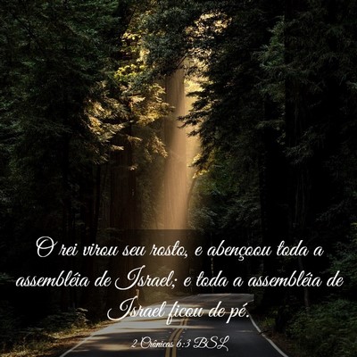 Picture 03 - 2 Crônicas 6:3 BSL - O rei virou seu rosto, e abençoou toda a - Bible Verse Picture