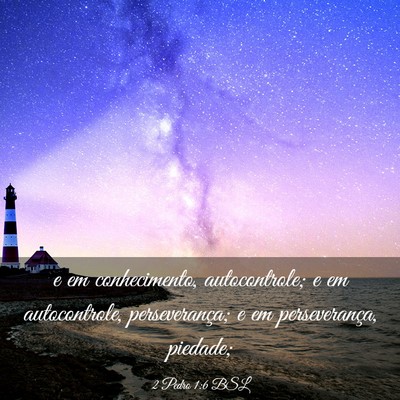 Picture 03 - 2 Pedro 1:6 BSL - e em conhecimento, autocontrole; e em - Bible Verse Picture