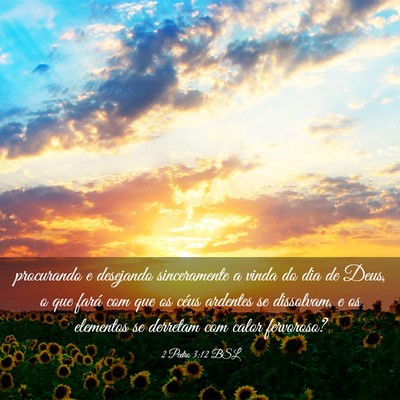 Picture 03 - 2 Pedro 3:12 BSL - procurando e desejando sinceramente a vinda do - Bible Verse Picture