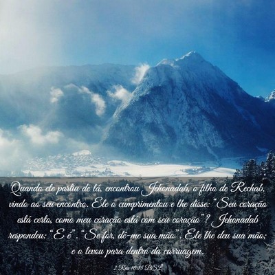 Picture 03 - 2 Reis 10:15 BSL - Quando ele partiu de lá, encontrou Jehonadab, o - Bible Verse Picture