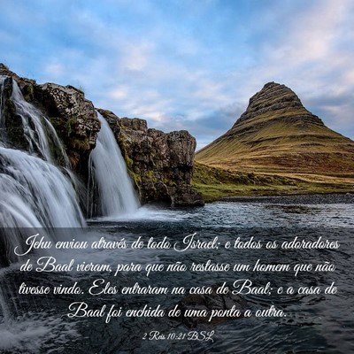 Picture 03 - 2 Reis 10:21 BSL - Jehu enviou através de todo Israel; e todos os - Bible Verse Picture
