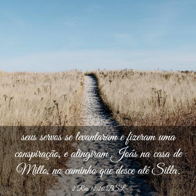Picture 03 - 2 Reis 12:20 BSL - seus servos se levantaram e fizeram uma - Bible Verse Picture