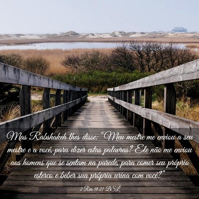 Picture 03 - 2 Reis 18:27 BSL - Mas Rabshakeh lhes disse: “Meu mestre me enviou - Bible Verse Picture